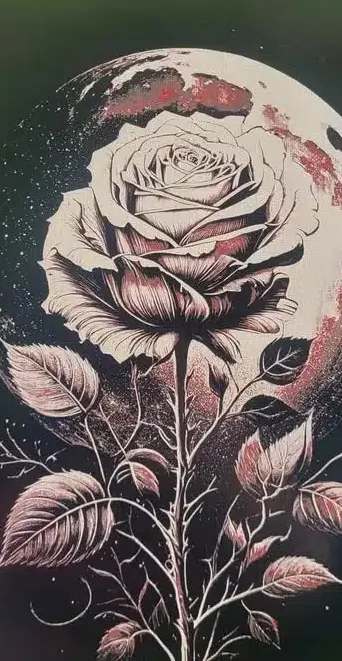 Rose Rose et lune